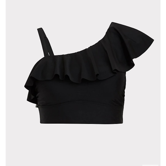 torrid Other - NWOT Torrid size 5 One Shoulder Ruffled Flounce Swim Bathing Suit Top 5X